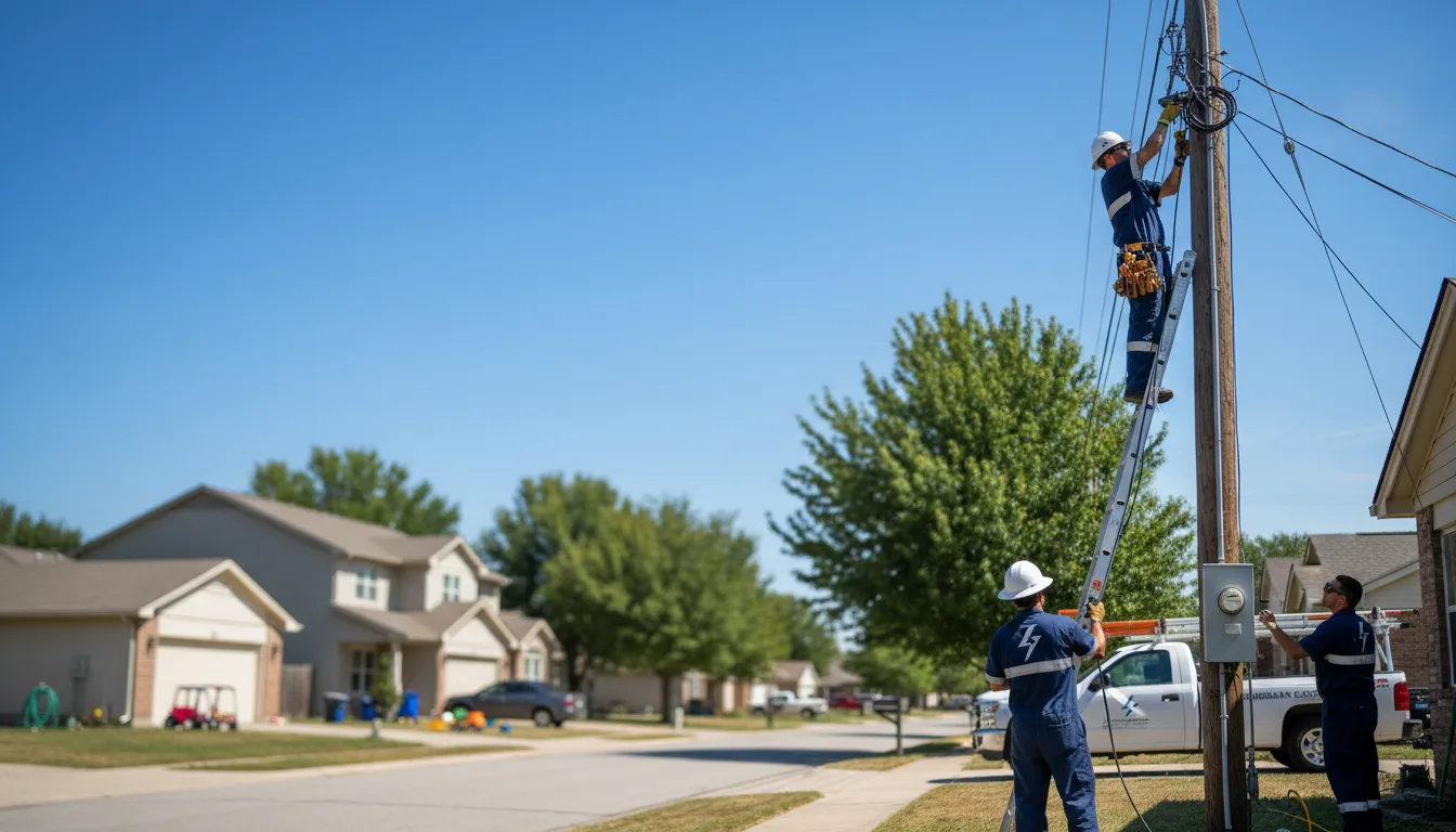 Residential electrician providing installation services in New Holland, IL